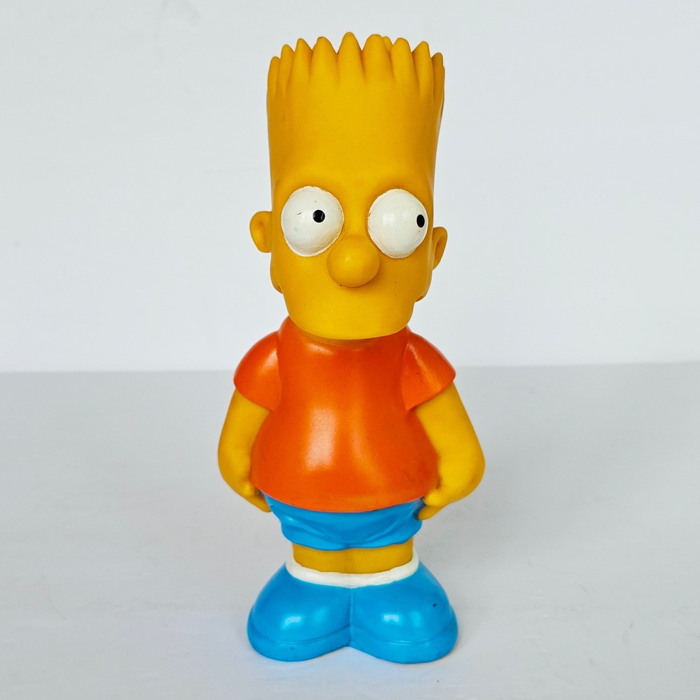 Vintage 90s The Simpsons Bart Simpson Vinyl Coin Bank Figure Collectible